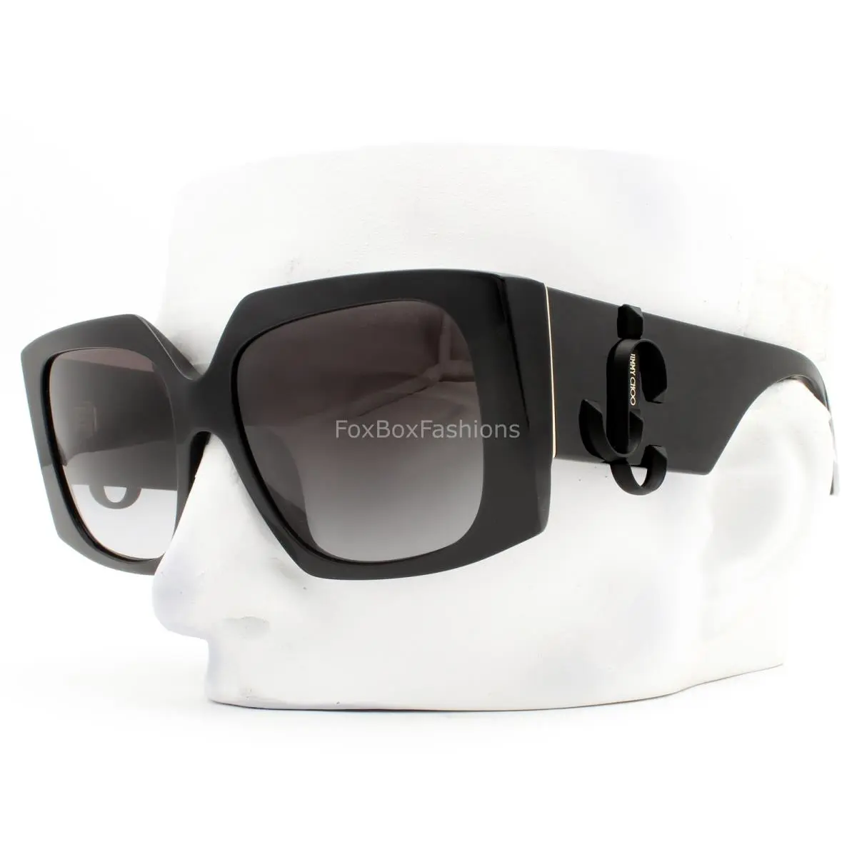 Jimmy Choo Sunglasses Glasses Polished Black Pale Gold JC 5006U 5000/8G W/case
