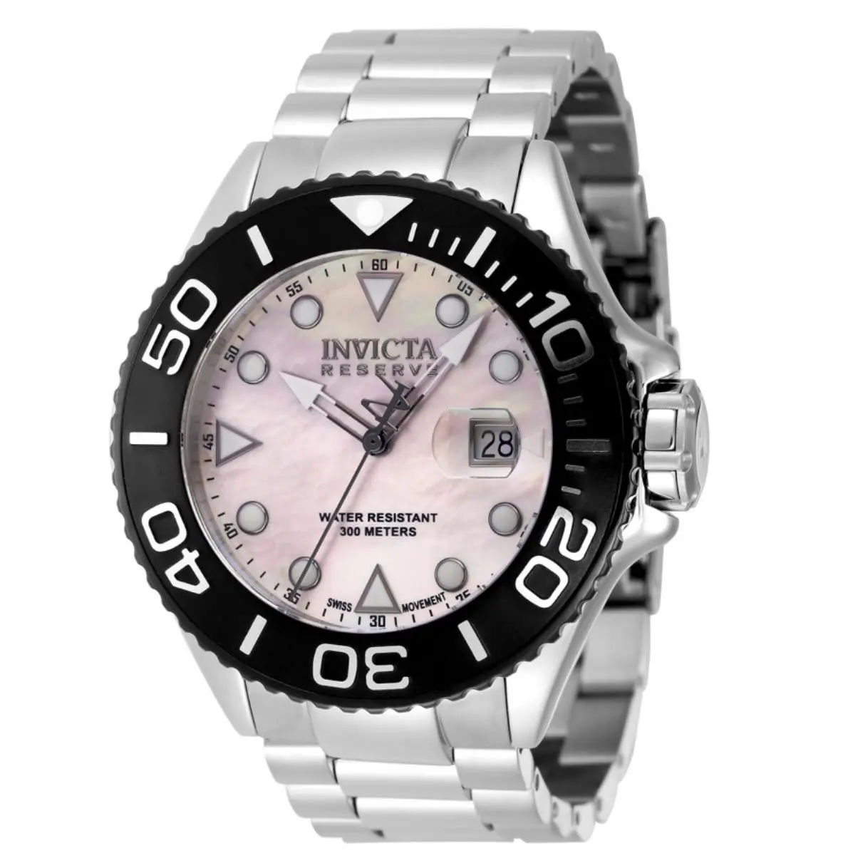 Reserve Grand Diver Pink Mop Men`s 52mm Swiss Watch 300M WR 48503 by Invicta