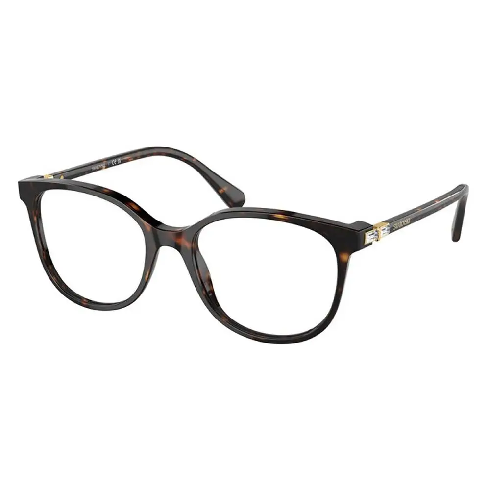 Swarovski SK 2002 1002 Havana Plastic Round Eyeglasses 51mm