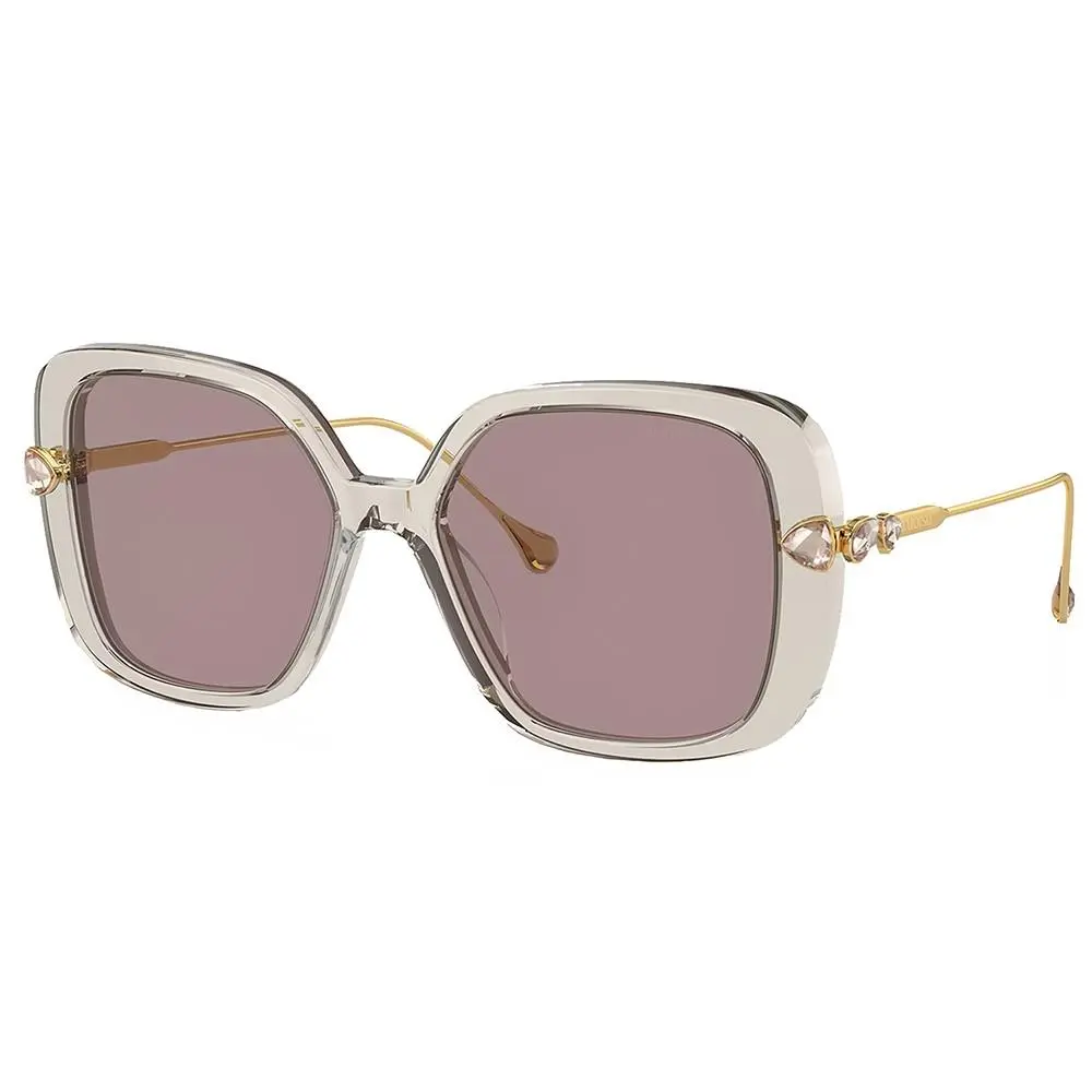 SK 6011 3003LA Transparent Light Brown Plastic Metal Sunglasses by Swarovski