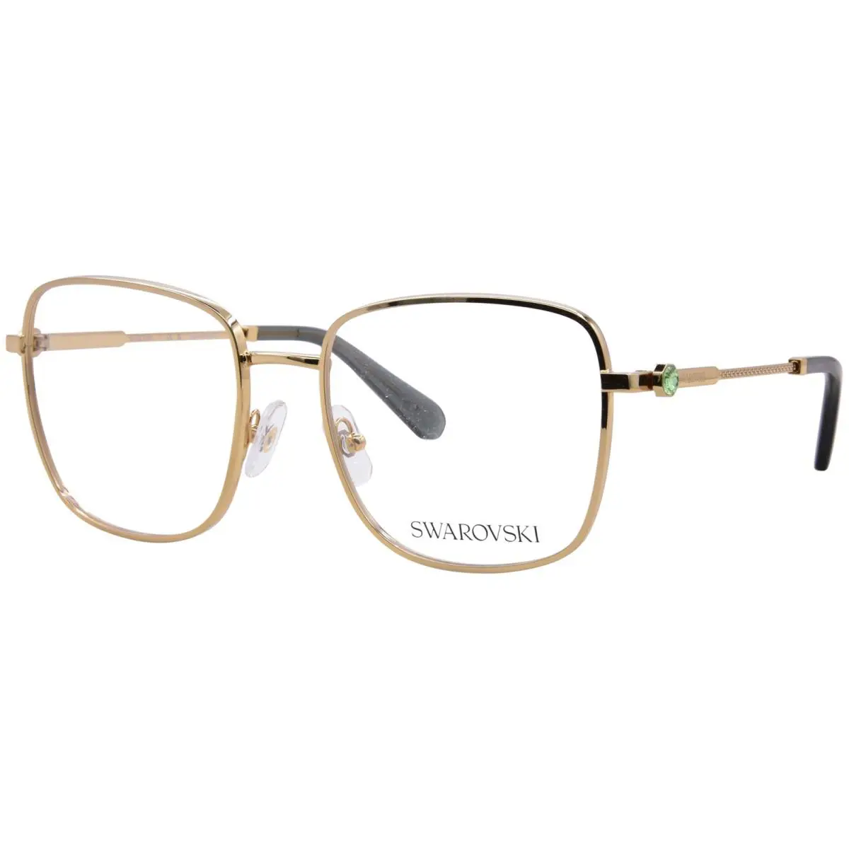 Swarovski SK1036 4017 Eyeglasses Frame Women`s Gold Full Rim Square Shape 55mm