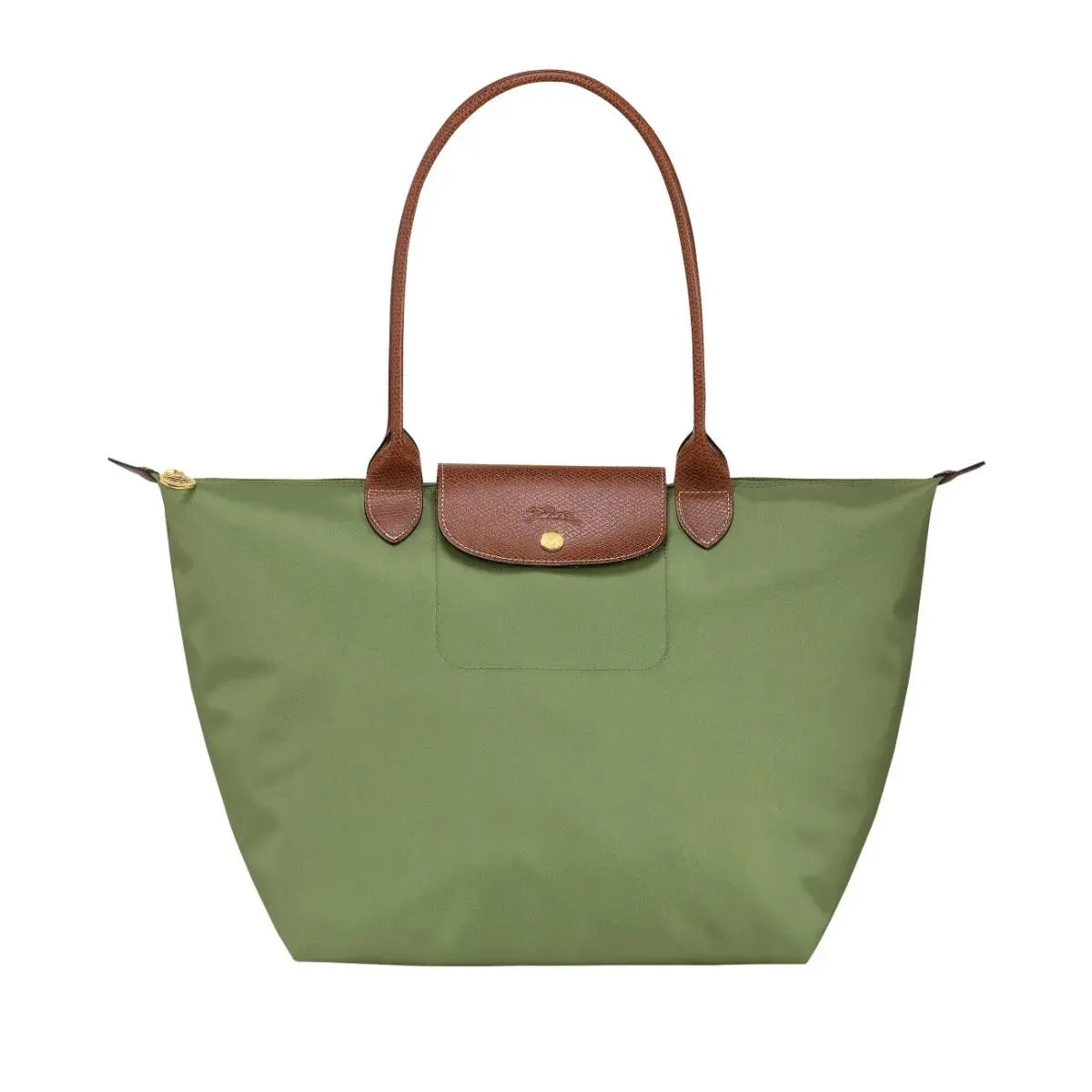 Longchamp Le Pliage Large Nylon Shoulder Tote Lichen Green