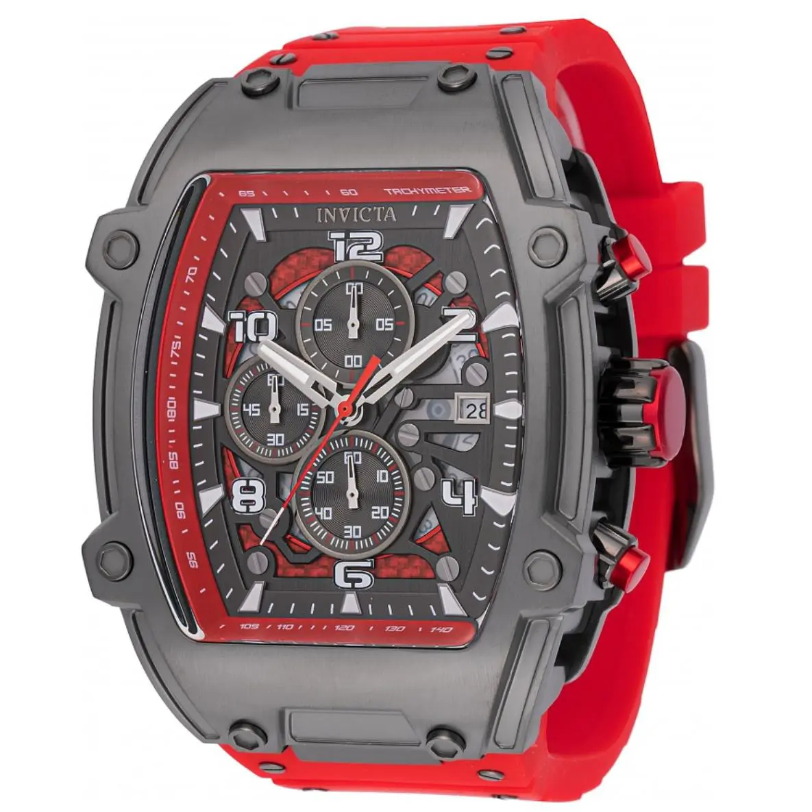 Invicta S1 Rally Diablo Mens 48mm Large Gunmetal Carbon Fiber Chrono Watch 42356