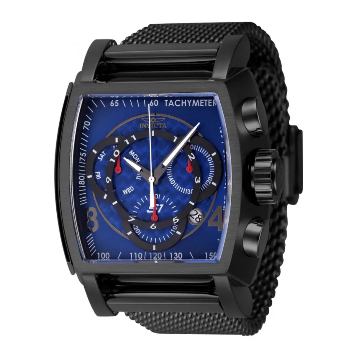 Invicta S1 Rally Men`s 48mm Blue Carbon Fiber Black Swiss Chrono Watch 46011