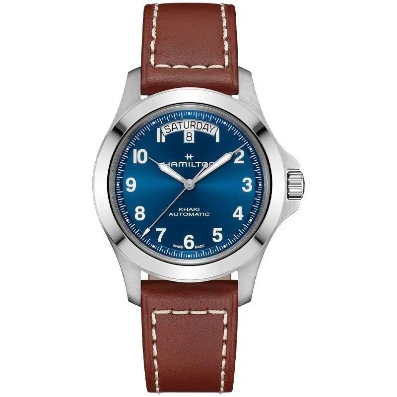 Khaki Field King Day-date 40mm Blue Dial Men`s Watch H64475540 by Hamilton