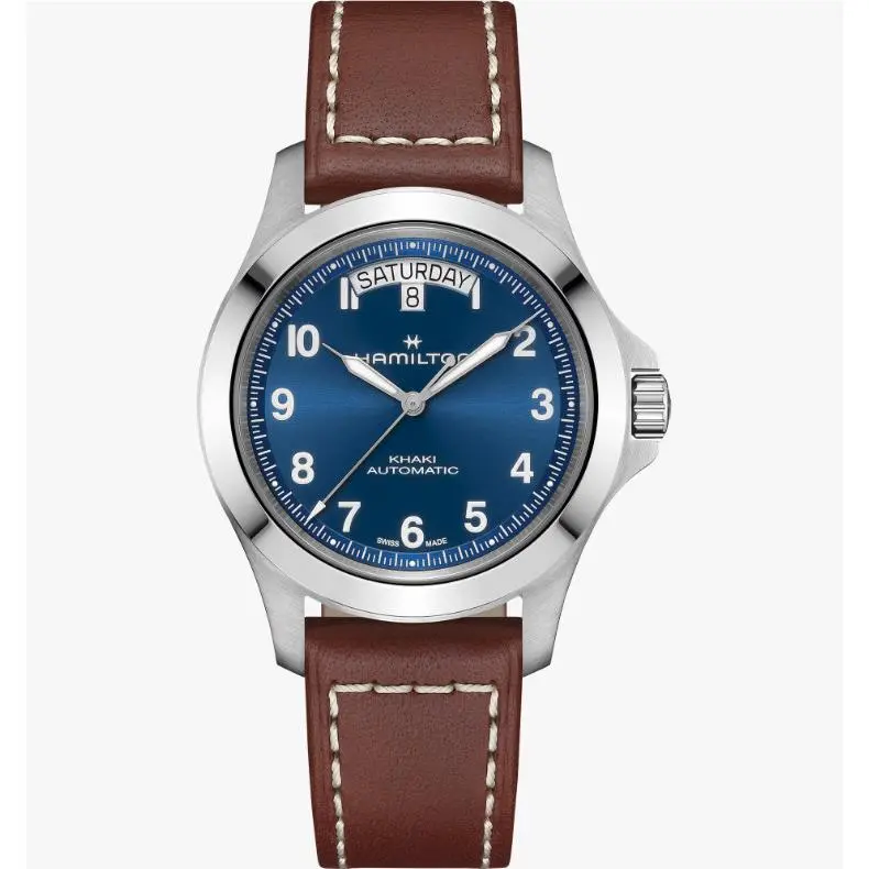 Khaki Field King Day-date Blue Dial Auto 40mm Men`s Watch H64475540 by Hamilton