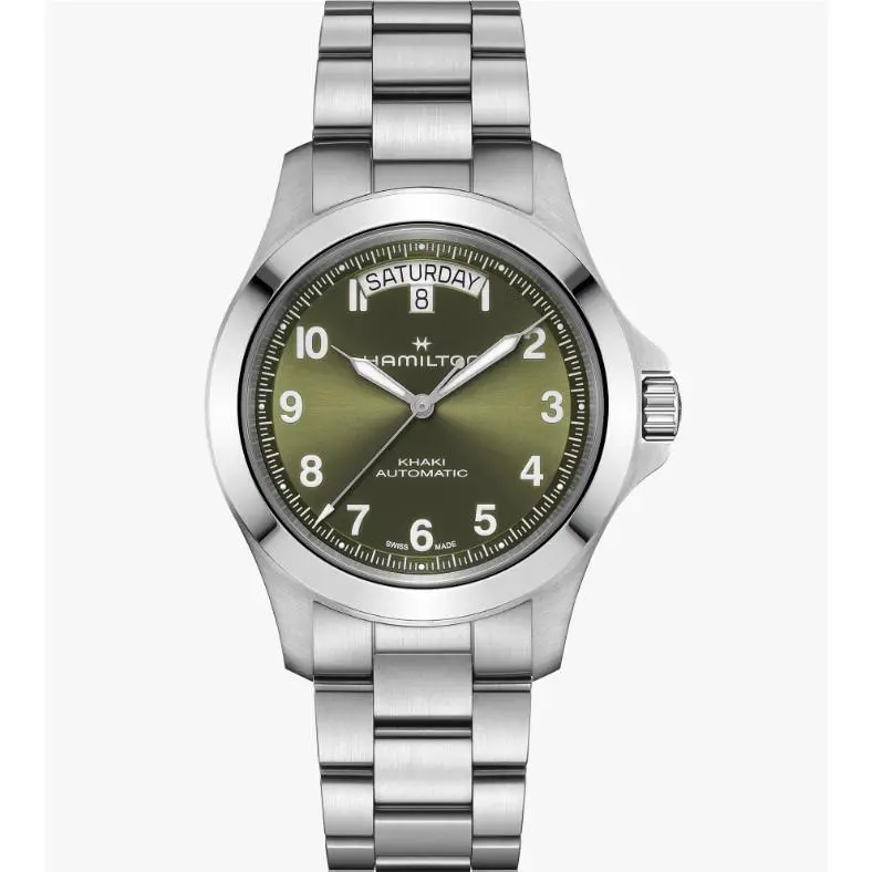 Hamilton Khaki Field King Day-date Green Dial Auto 40mm Men`s Watch H64475160