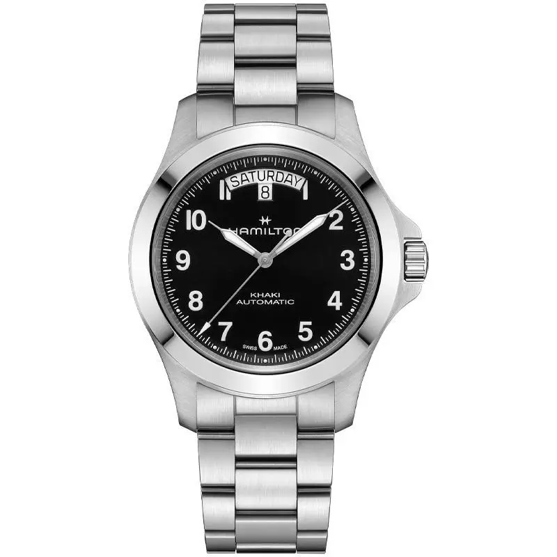 Khaki Field King 40mm Day-date Black Dial Men`s Watch H64475131 by Hamilton