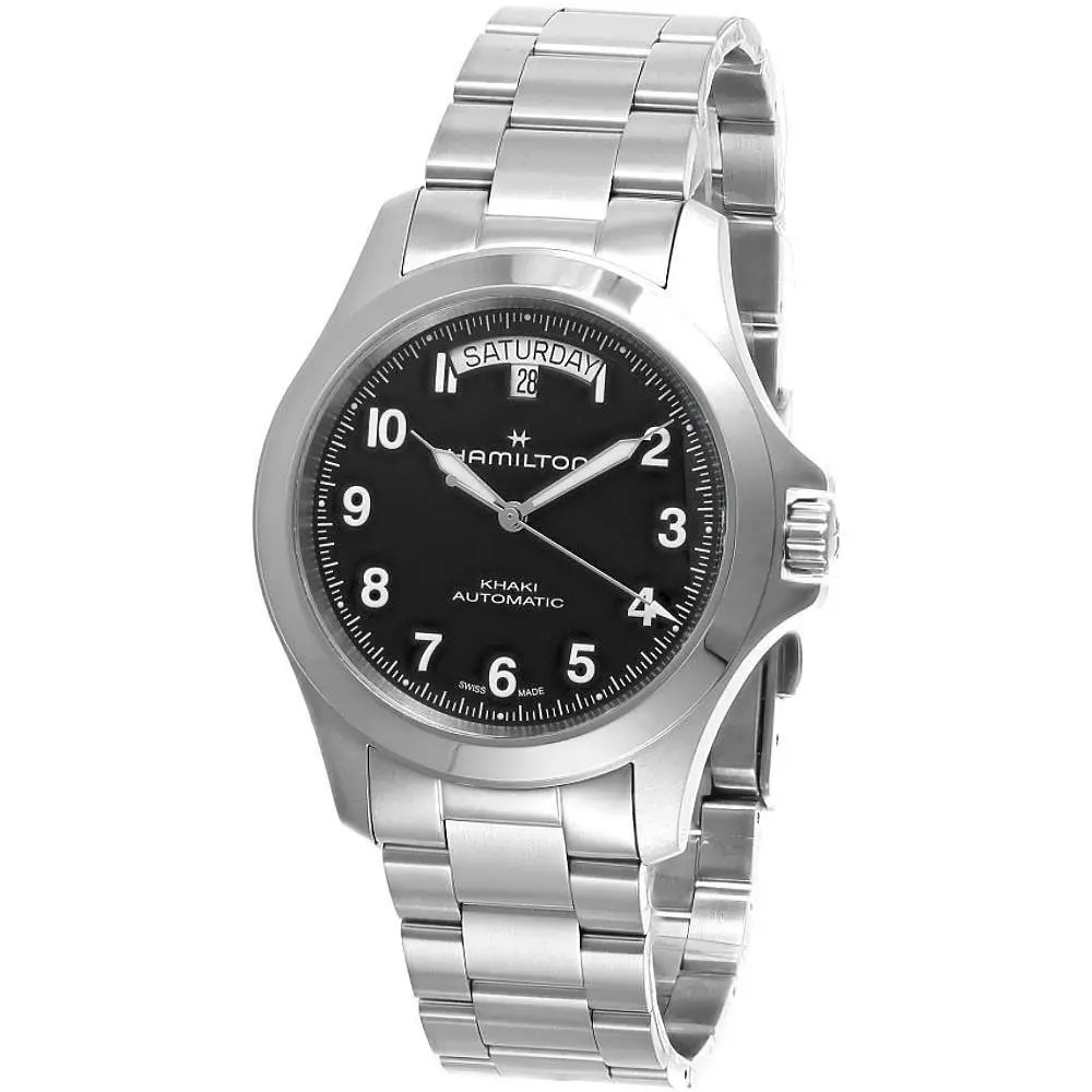 Khaki Field King Day-date Auto 40mm Black Dial SS Men`s Watch H64475131 by Hamilton