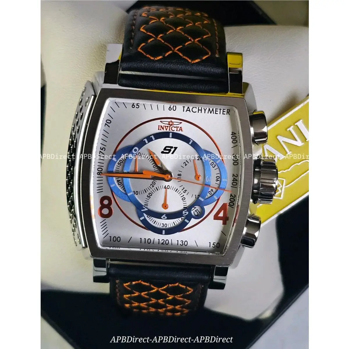 Invicta – S1 Rally - Swiss Z60 Chronograph - Black Orange Leather - Mens Watch