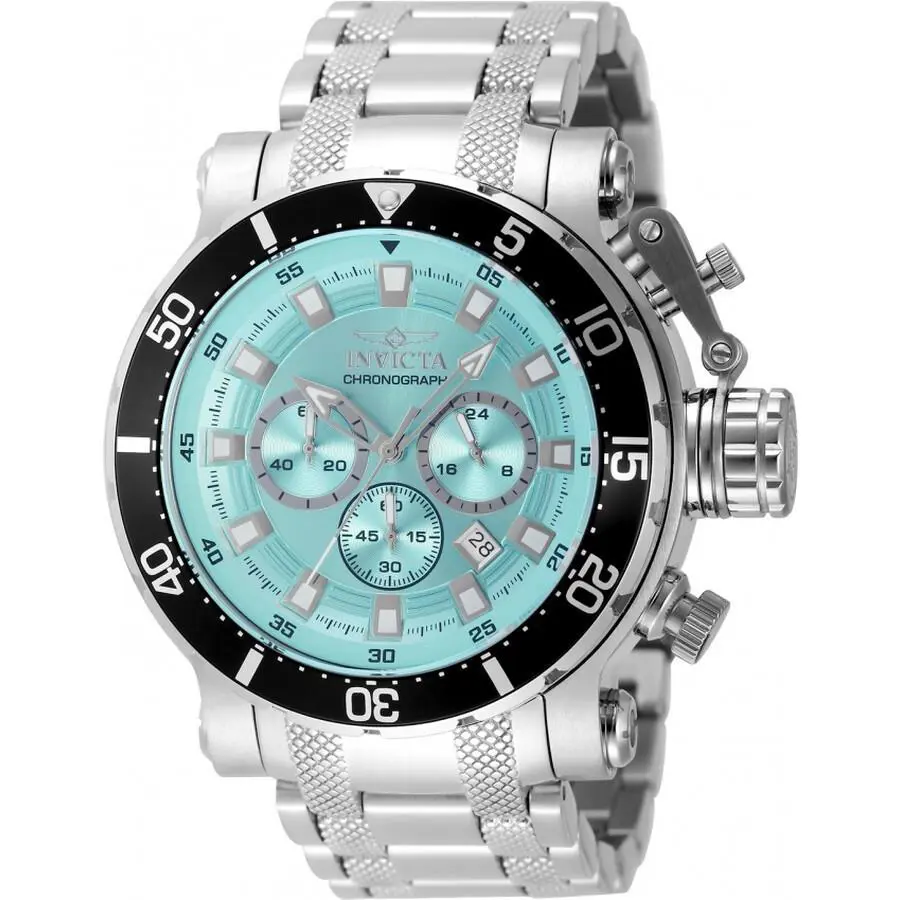 Invicta Coalition Forces Night Hawk Men`s 52mm Watch Silver Tone Blue 49091