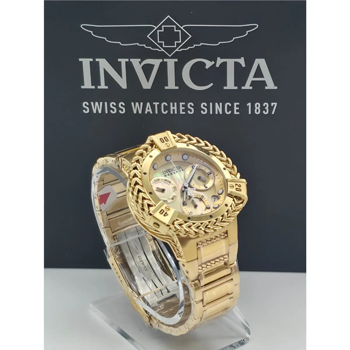 Invicta Bolt Herc 43mm Swiss Movement Chronograph Oyster Dial Women`s Watch