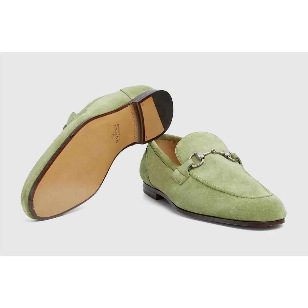 Gucci Jordaan Horsebit Men’s Loafers Green Suede US 10.5/EU 43.5
