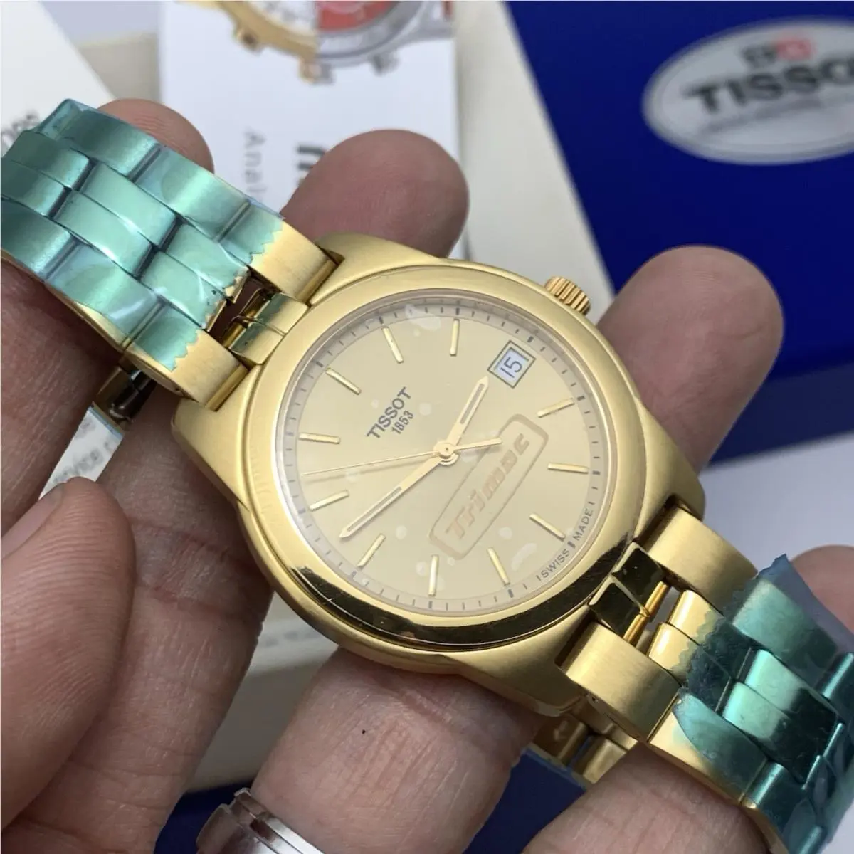 Tissot 1853 Trimac Swiss Made Wristwatch J376/476K Sapphire Crystal Engraved