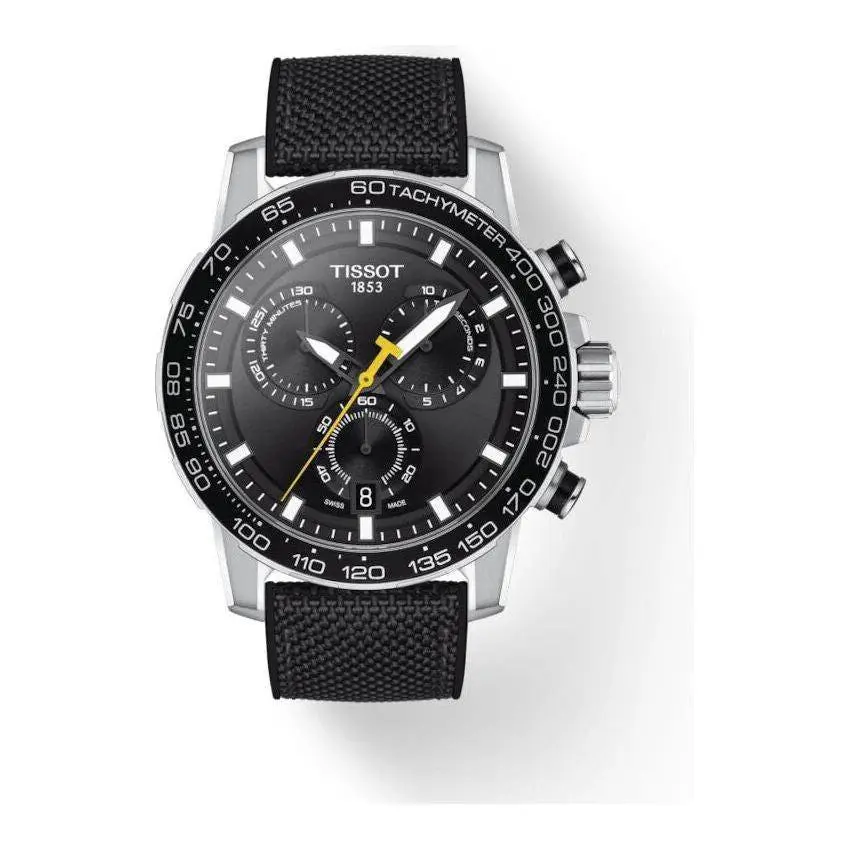 Tissot Supersport Chrono Men`s Black Watch - T125.617.17.051.02 - Dial: Black, Band: Black, Bezel: Silver, Black