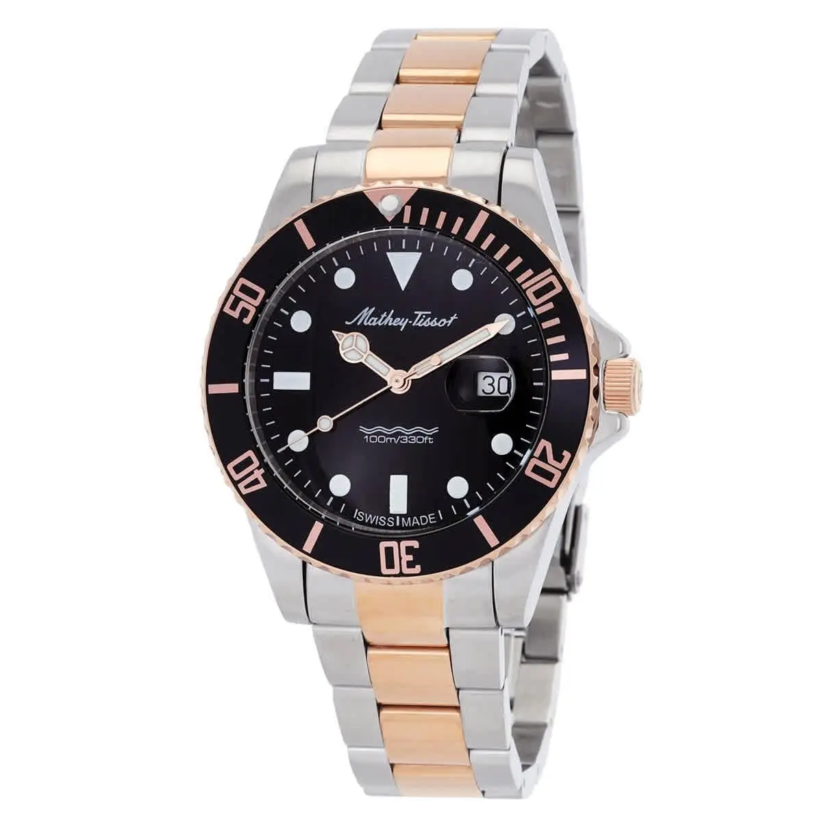 Mathey-tissot H9010RN Mathy Vintage Quartz 42mm Black Dial 42 mm Men`s Watch