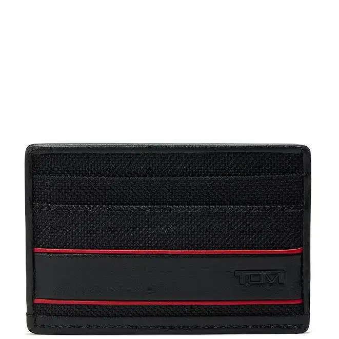 Tumi Alpha Rfid ID Lock Slim Card Case Black/red 0119259DRED2-NWT