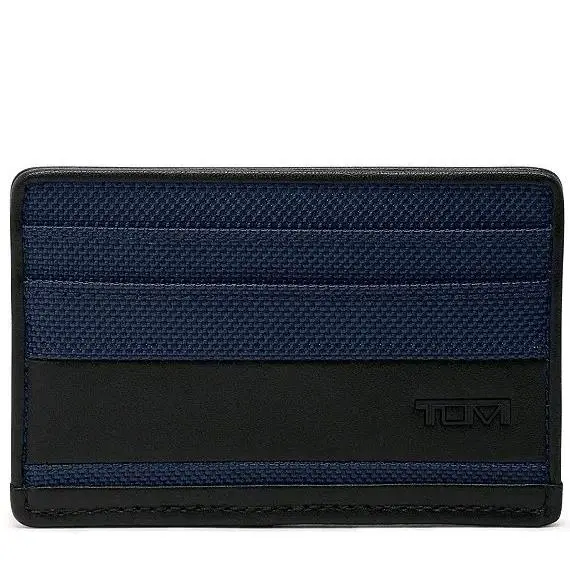 Alpha Slim Card Case Wallet Black Navy by Tumi
