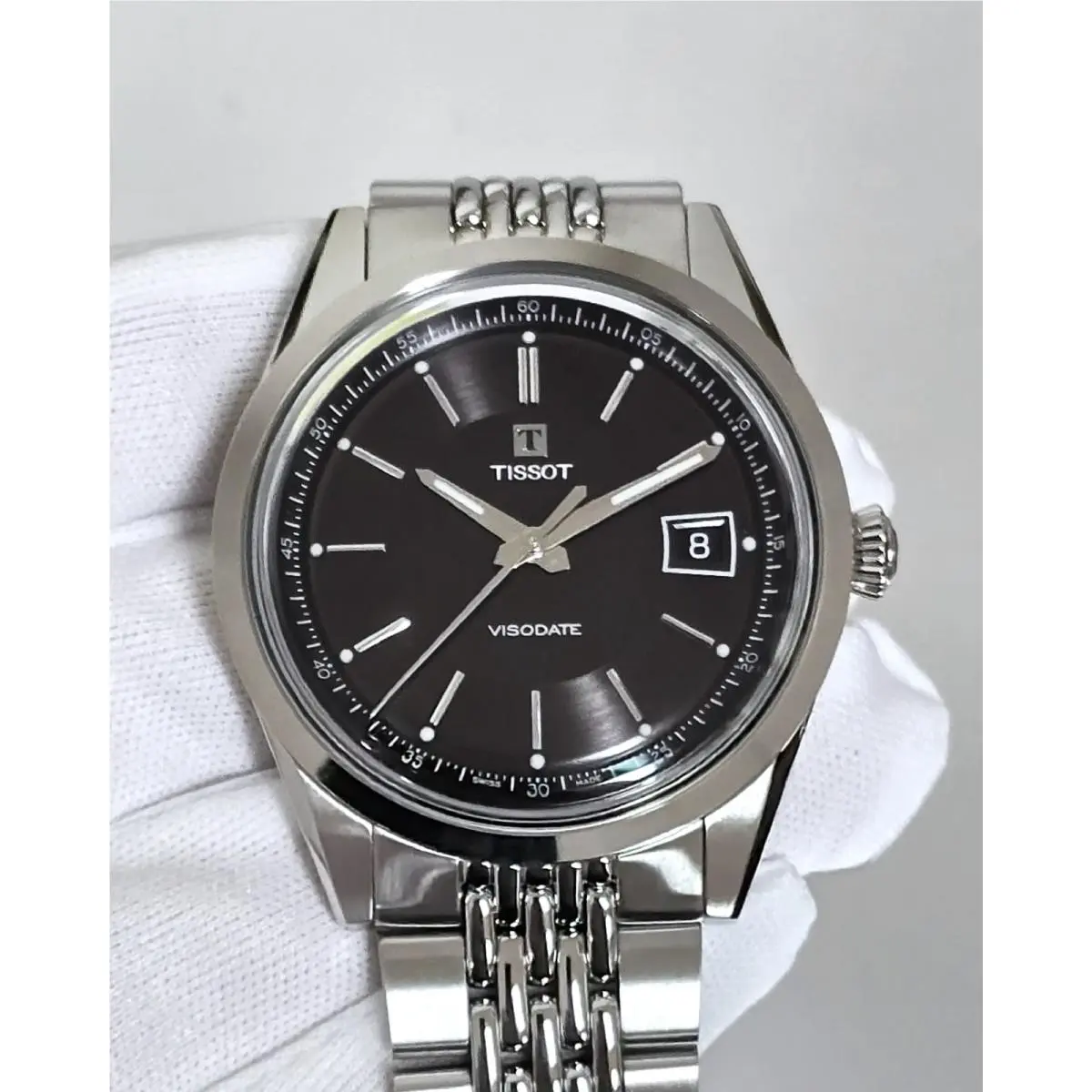 Tissot Visodate Automatic 39mm Black Dial Stainess Mens Watch T157.407.11.051.00