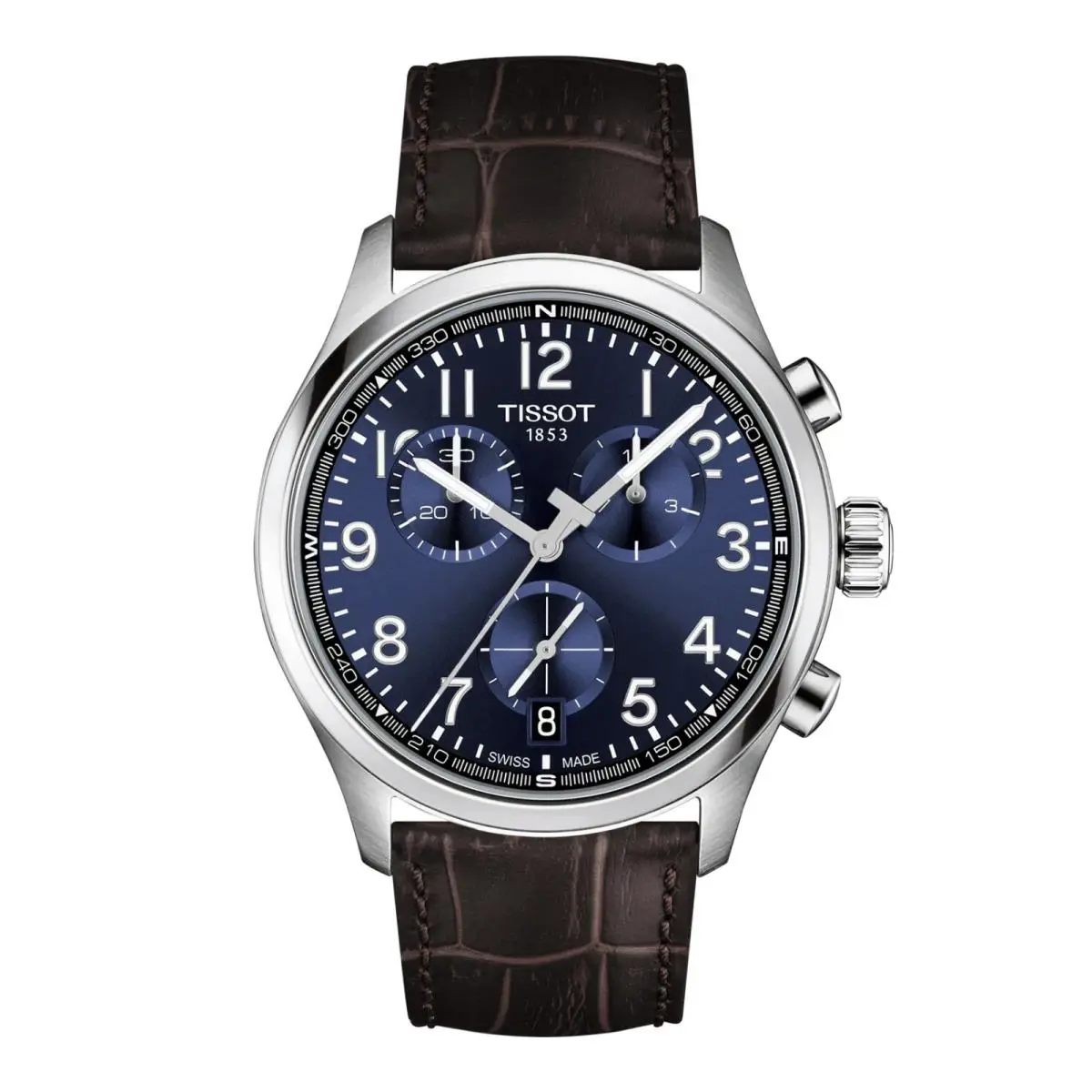 Tissot Chrono L Blue Dial Leather Band Men`s Watch T1164171604200