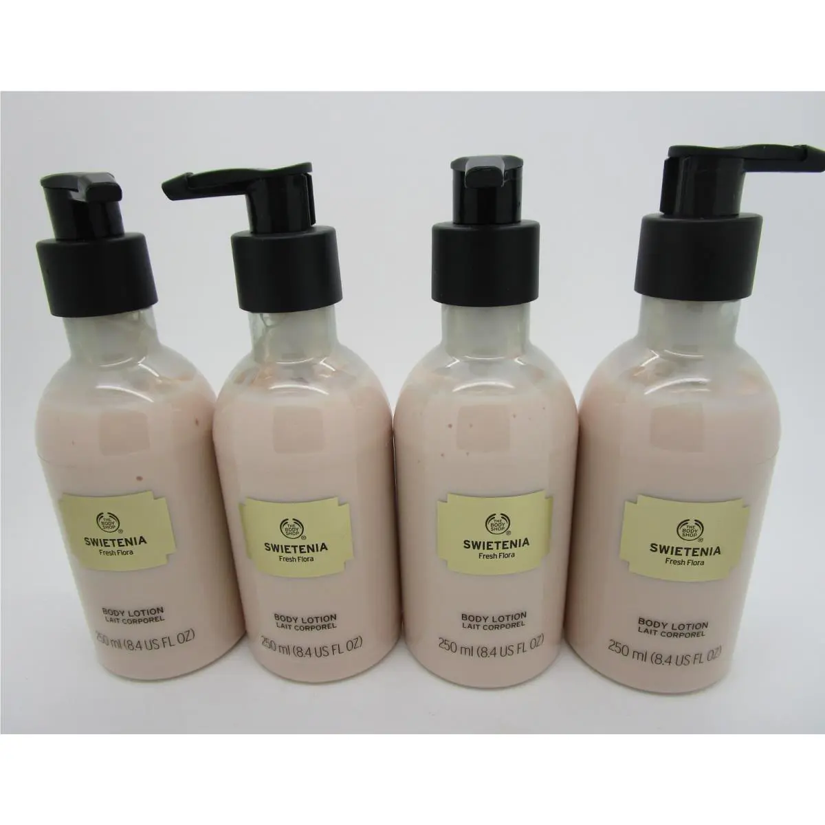 Lot of 4 The Body Shop Body Lotion Swietenia Fresh Flora - 8.4 Oz. Each – Nla by THE BODY SHOP