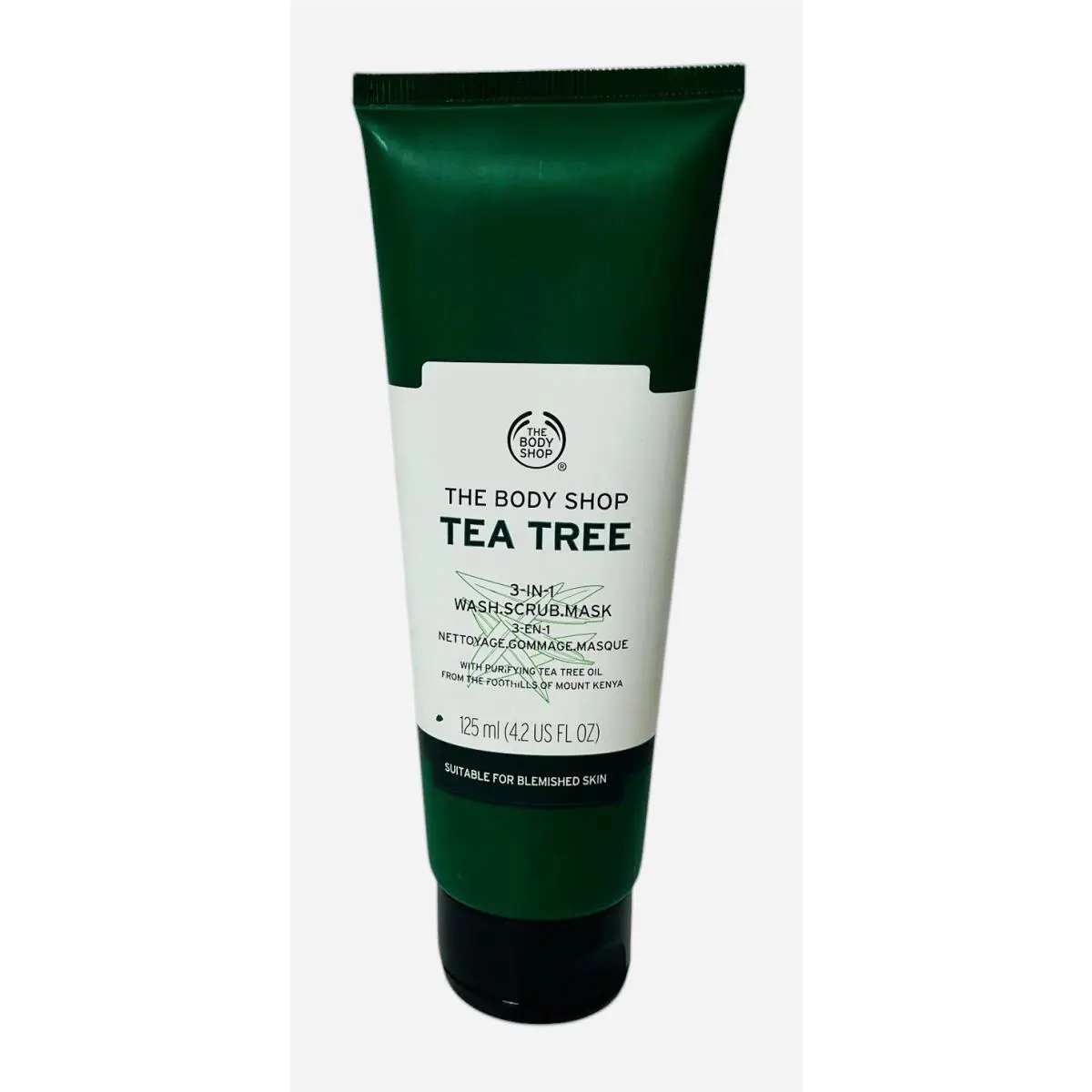 The Body Shop Tea Tree 3-in-1 Wash Scrub Mask Blemished Skin 4.2 fl Oz. -new by THE BODY SHOP