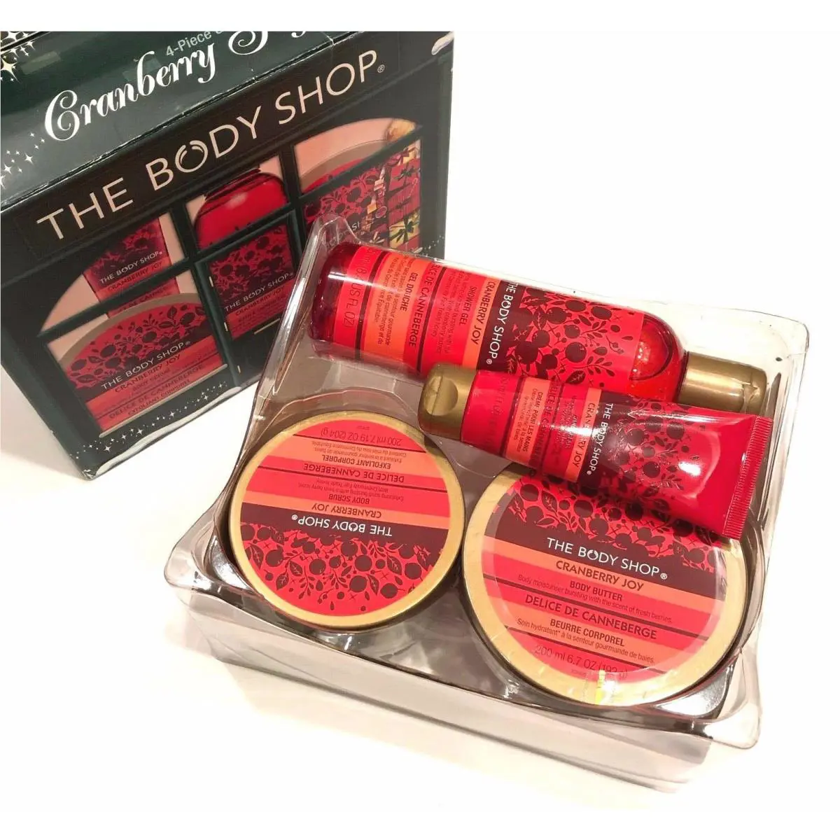 The Body Shop Cranberry Joy Body Care Collection 4 Pcs Set Boxed by THE BODY SHOP