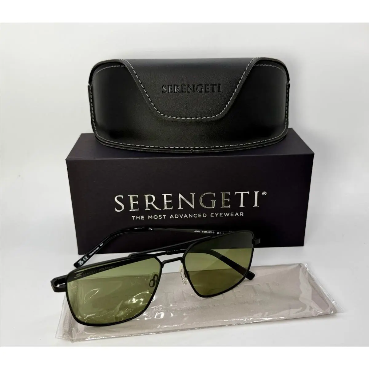 Aitkin Men`s Polarized Photochromic Sunglasses Black by Serengeti