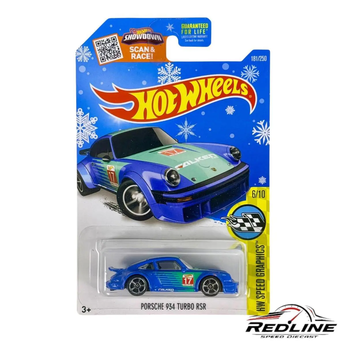Hot Wheels Snowflake Cards Porsche 934 Turbo Rsr HW Speed Graphics H30