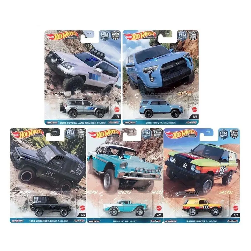 Hot Wheels Car Culture 1/64 Off Road F Case 5 Cars Set Metal Diecast Car Model
