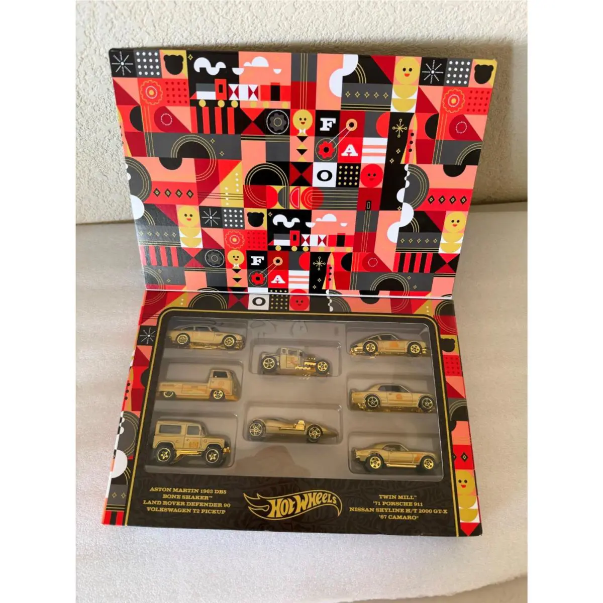 Hot Wheels F.a.o Schwarz 160 Years 2022 Die Cast- Gold Pack of 8 AB8
