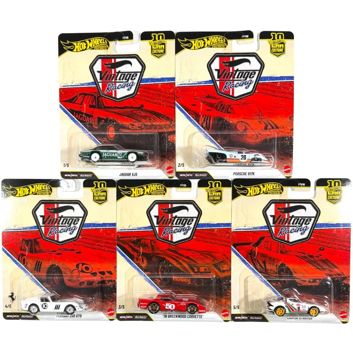 Hot Wheels 2026 Car Culture Vintage Racing - Set of 5