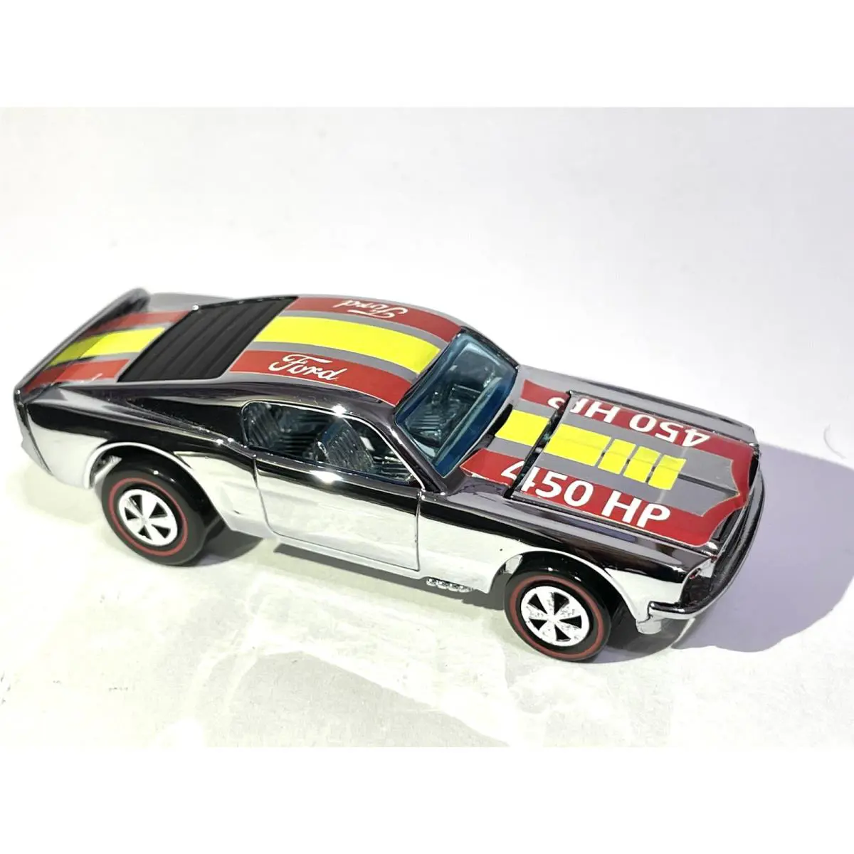 “custom Made Chrome Redline Hot Wheels 68 Mustang Stocker
