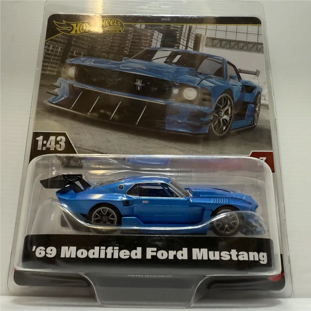 Hot Wheels - 2024 1:43 Scale Premium - Blue `69 Modified Ford Mustang
