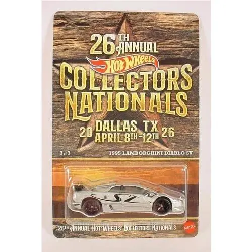 Hot Wheels 2026 Collectors Nationals 1995 Lamborghini Diablo SV Finale Car