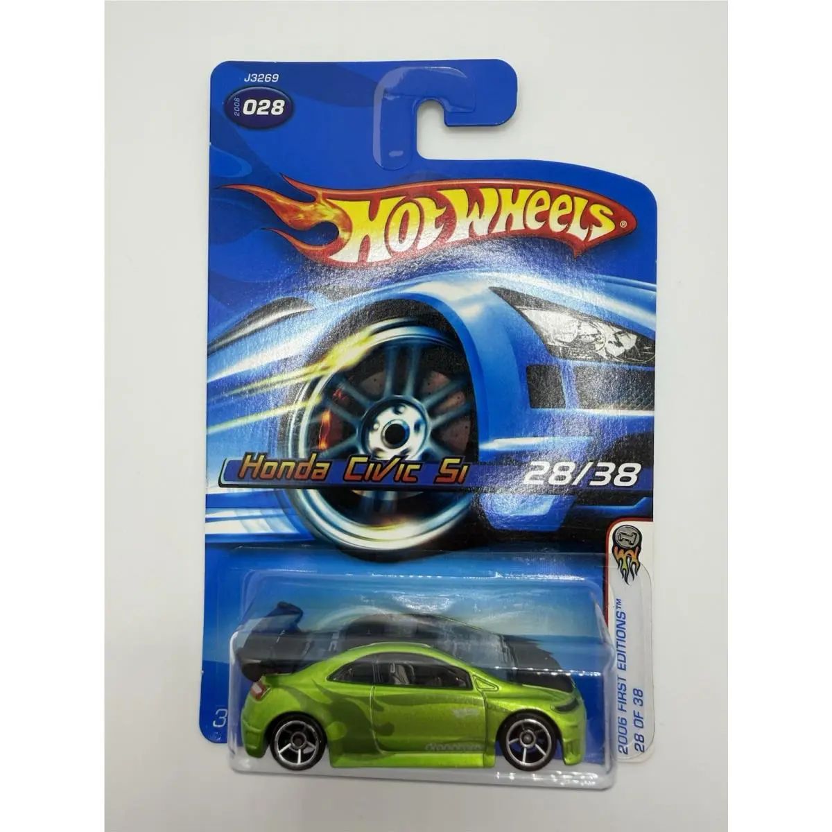 Hot Wheels 2006 First Editions Honda Civic Si Green Black Roof Variation