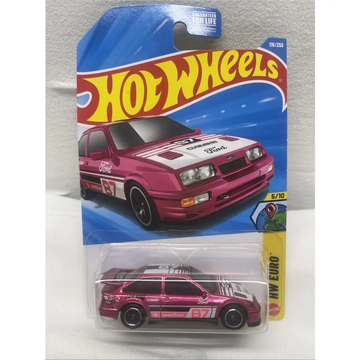 Hot Wheels `87 Ford Sierra Cosworth Pink 1:64 HW Euro Diecast Car