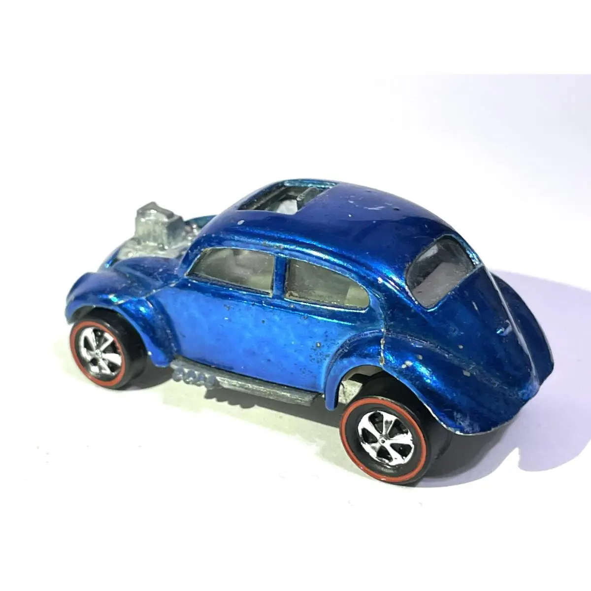1968 Hot Wheels Redline Custom Volkswagen Beetle Bug Blue Wheels Vw