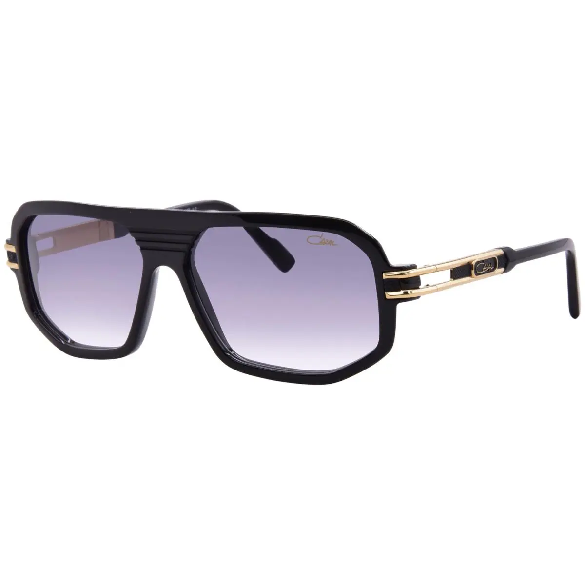 Cazal 8052 001 Sunglasses Men`s Black/gold/grey Gradient 60mm