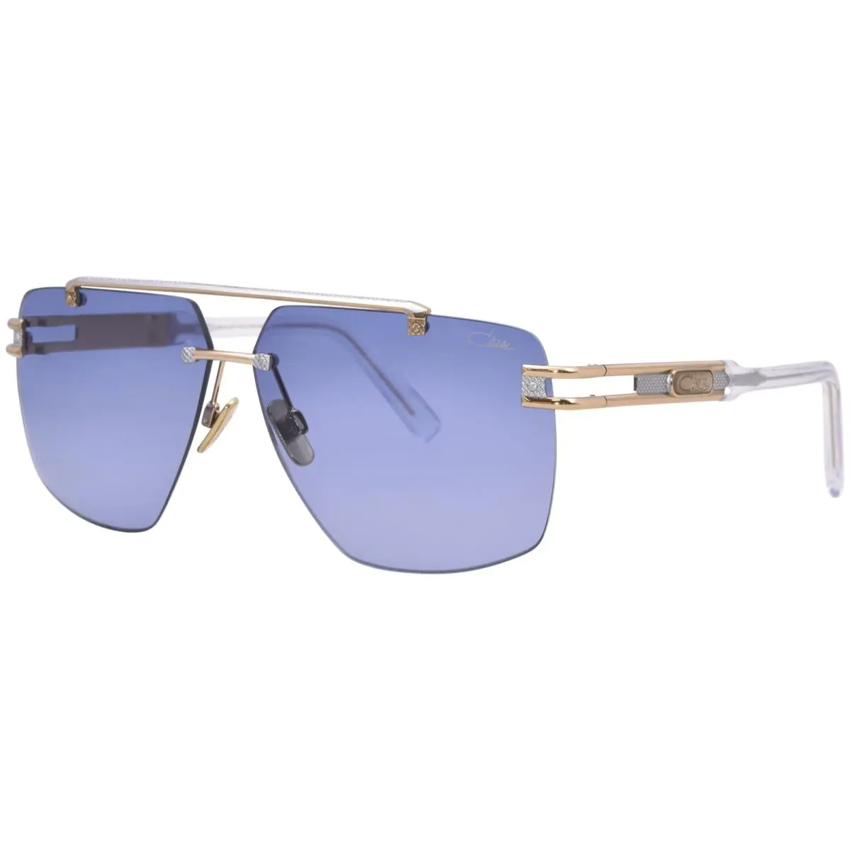 9107 003 Sunglasses Gold/silver/blue Gradient Lenses Pilot Style 62mm by Cazal