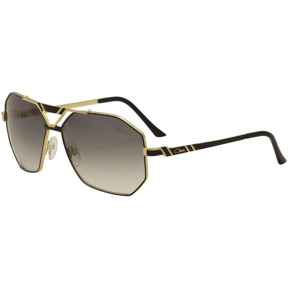 Cazal 9058 001SG Sunglasses Men`s Black/gold/grey Gradient Pilot 63mm