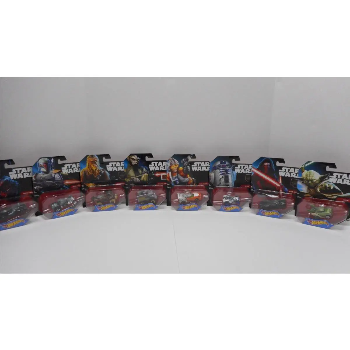 Hot Wheels 2014 Star Wars Character Cars Set of 8 All Matching Vhtf as a Set