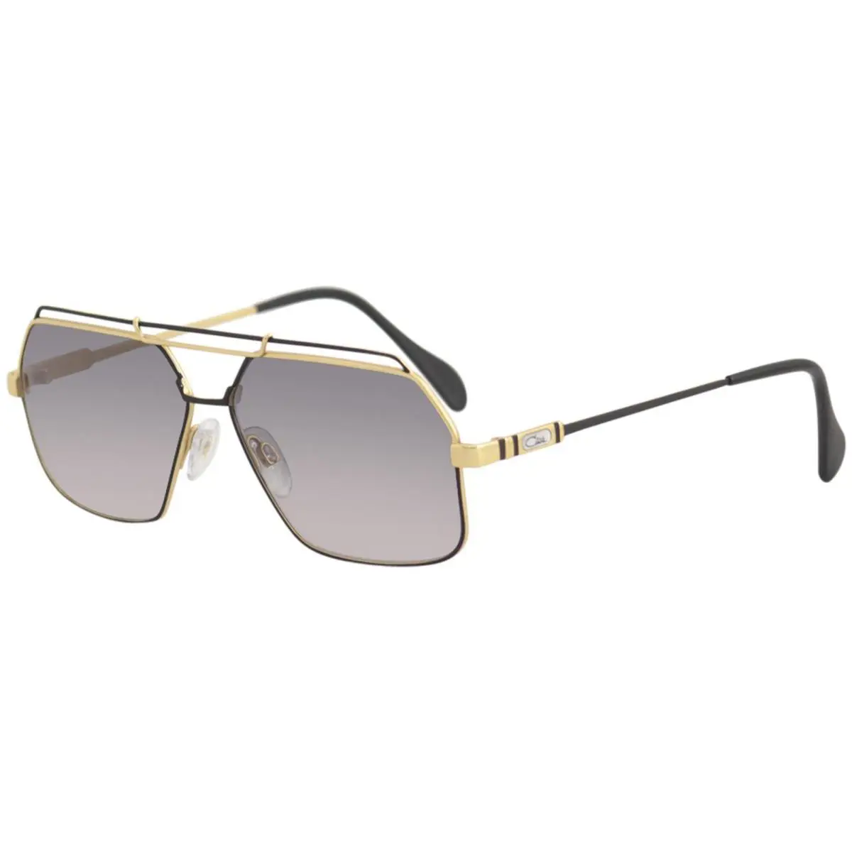 Cazal Legends 734/3 302SG Sunglasses Men`s Black/gold/grey Gradient Pilot 59mm