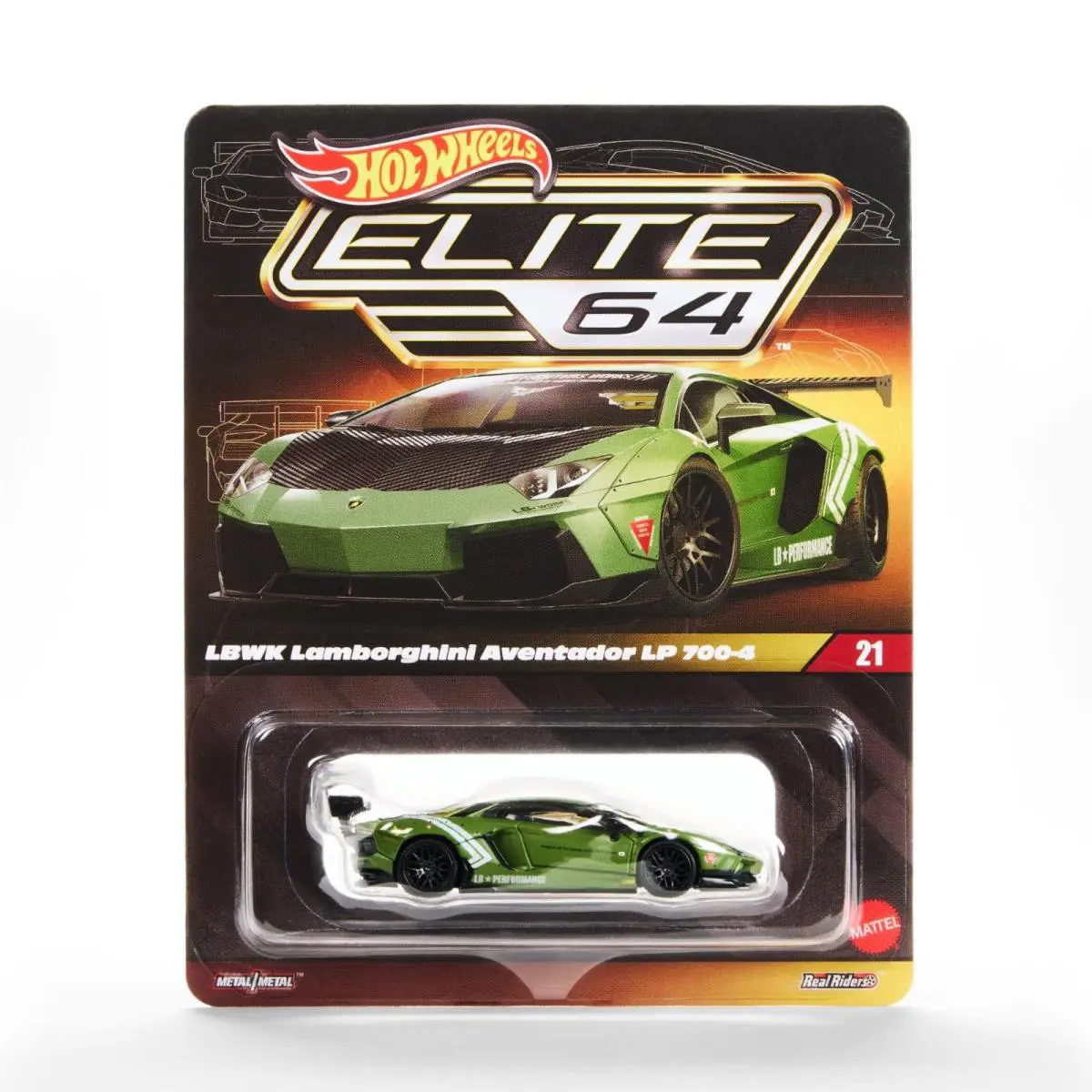 Hot Wheels Elite 64 Lbwk Lamborghini Aventador LP 700-4 - Green