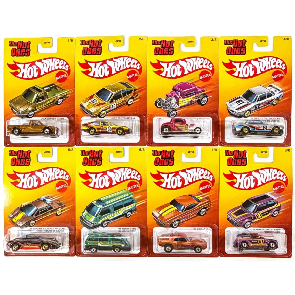 Hot Wheels 2026 The Hot Ones Mix 2 Set of 8