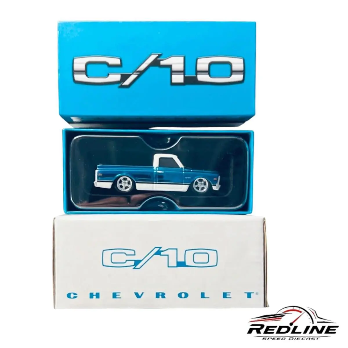 Hot Wheels Rlc Exclusive `69 Chevy C-10 Spectraflame Aqua Box H33 - Blue