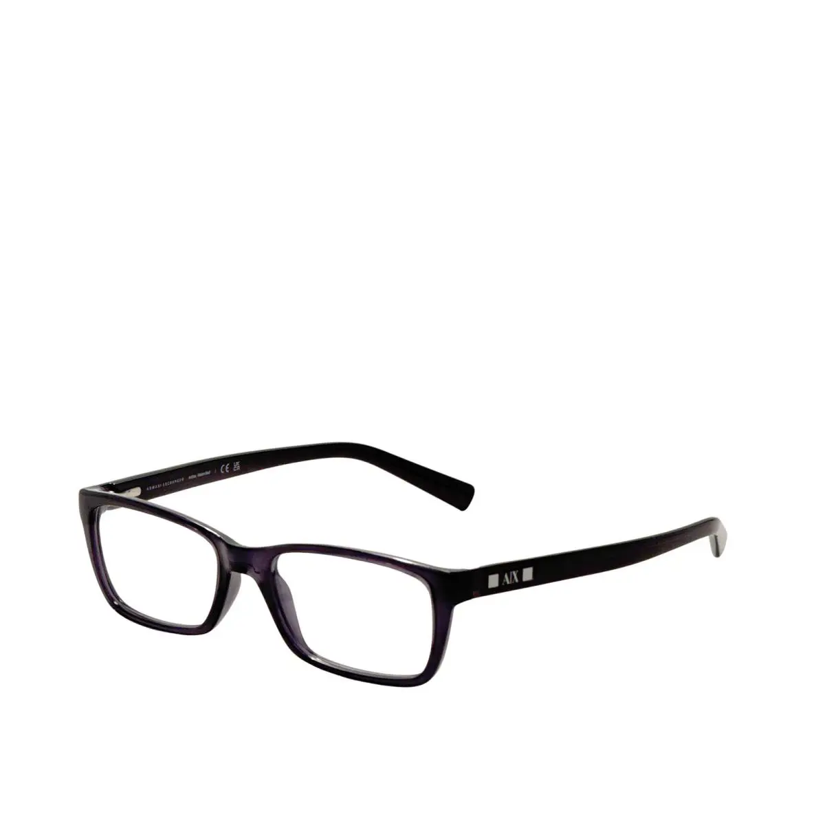 Men`s 53mm Shiny Transparent Grey Opticals AX3007-8005-53 by Armani Exchange