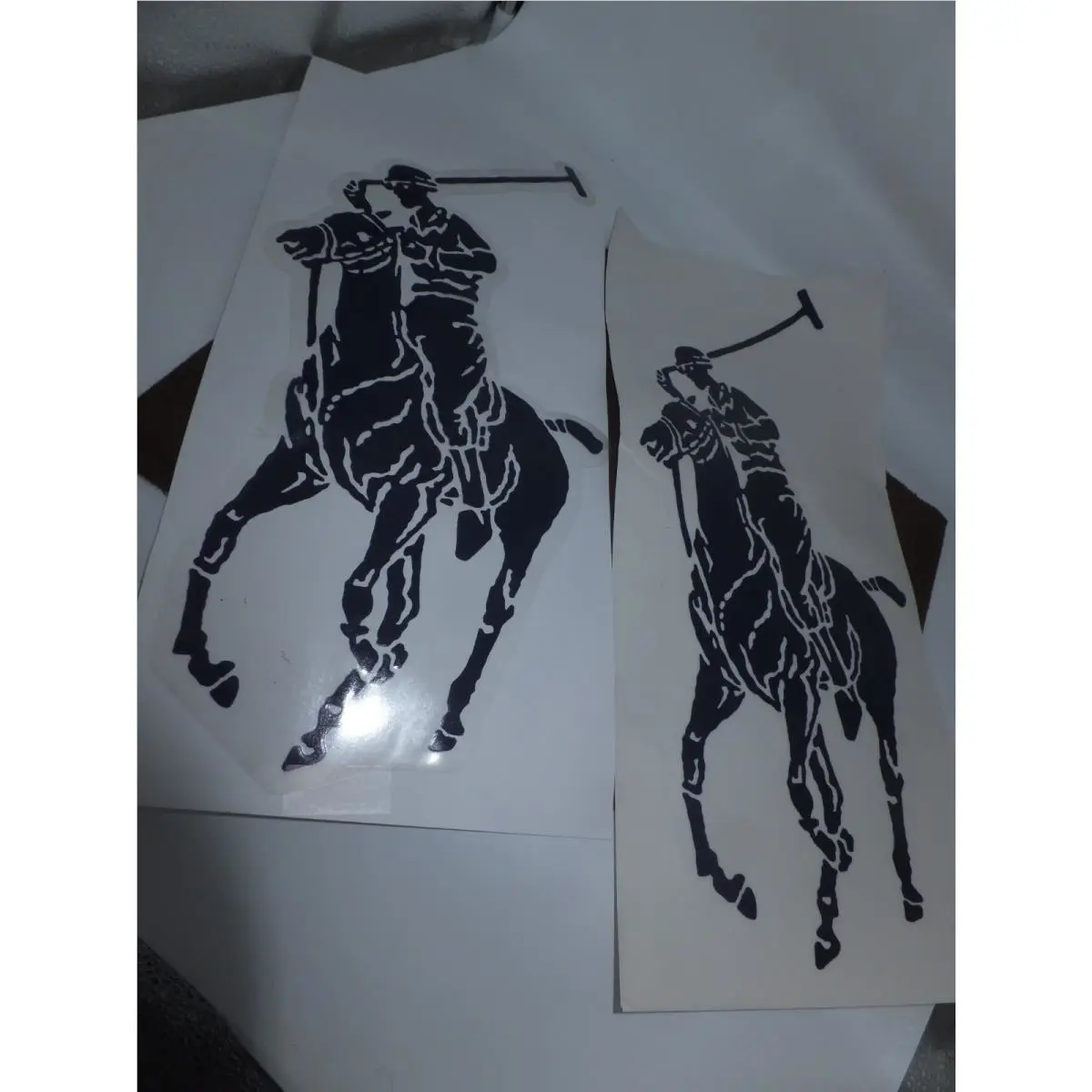 Ralph Lauren Polo Store Window Merch 2 Decal Deep Blue Parfum Horse Retired