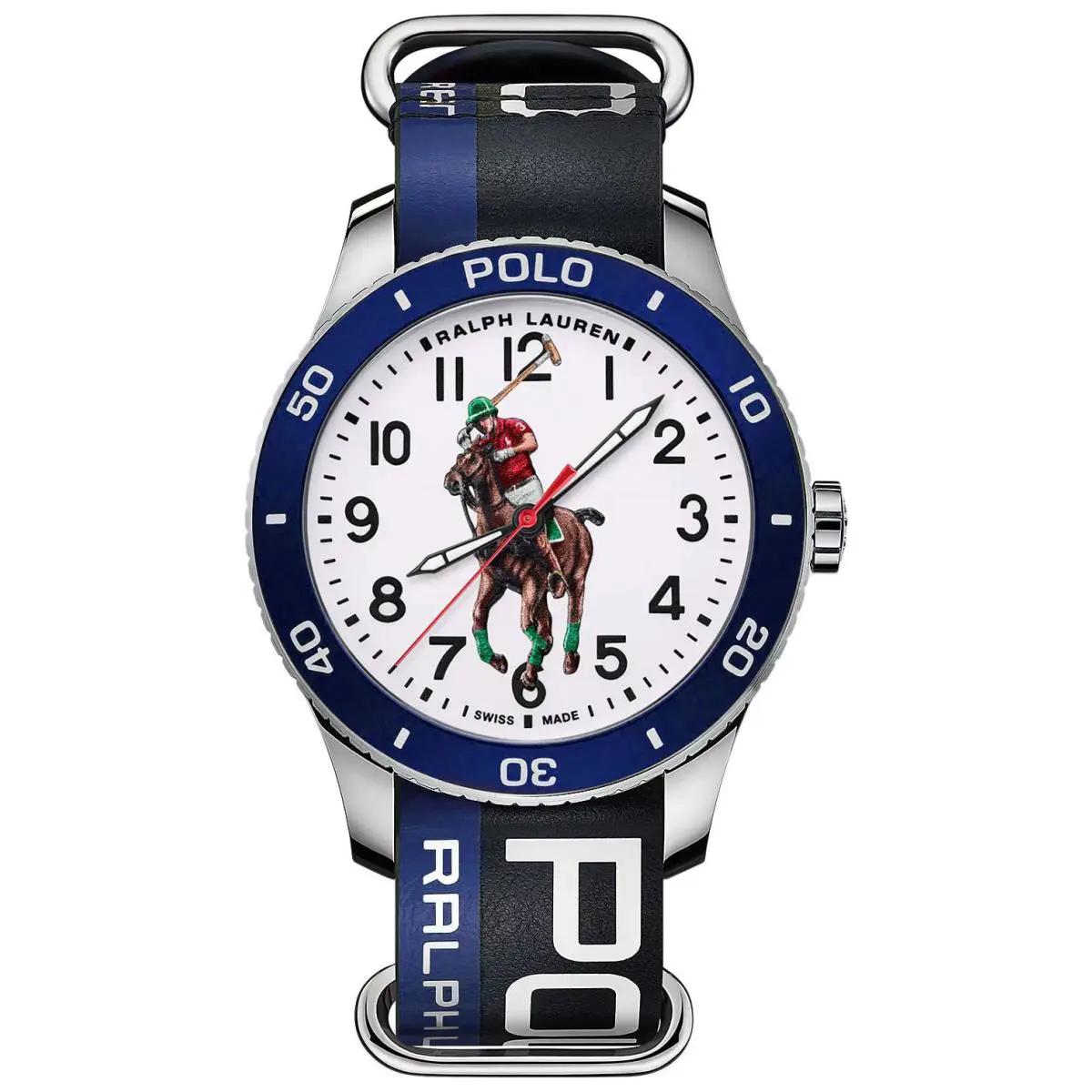 Ralph Lauren Polo Watch Automatic Steel Leather Nato Mens Watch 472836827003
