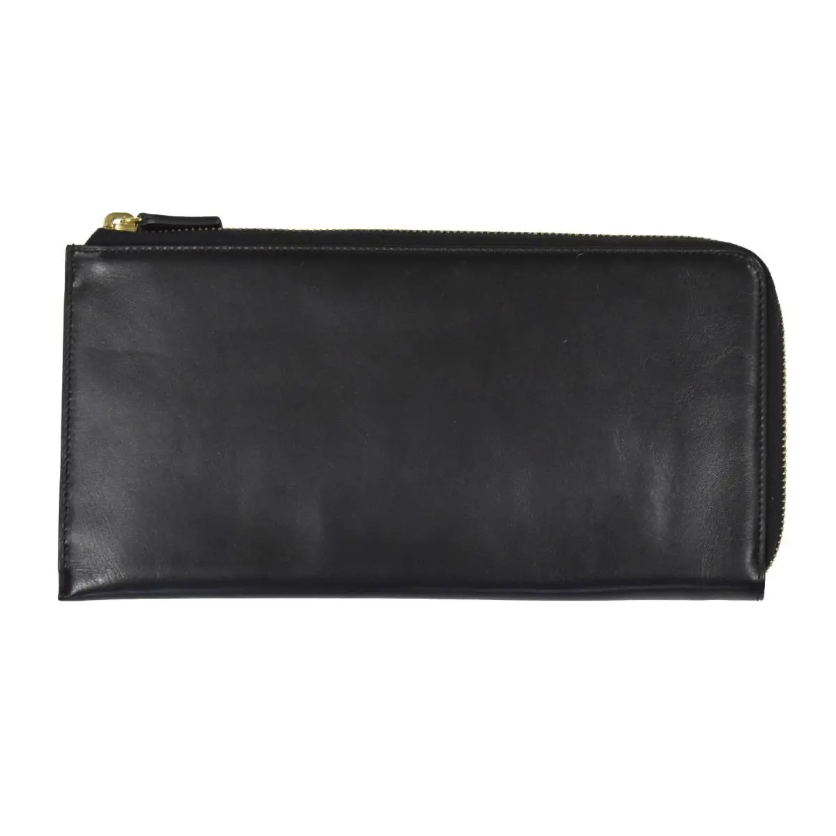 Ralph Lauren Purple Label Black Leather 9.75 Zip Travel Wallet